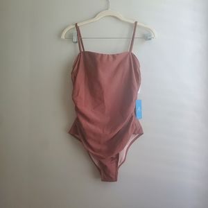Cupshe Sandy Shirred Ruched Cut out One Piece